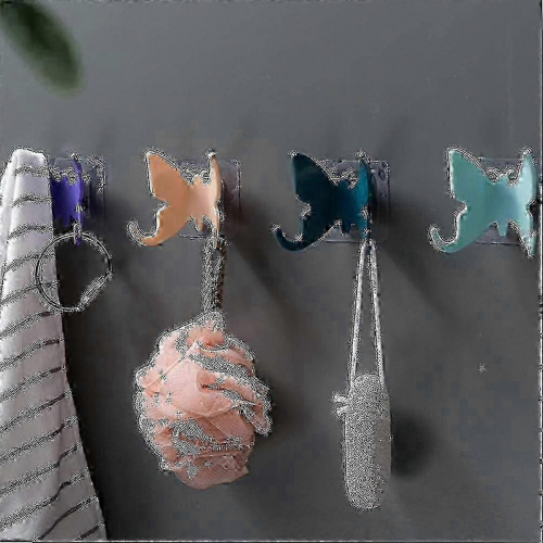 4-Pack Shower Hooks with Suction Cup Holders for Bath Accessories Organization 1