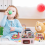 Kinderküchen-Spielset mit 1 Set Simulationsbesteck, Rosa 2