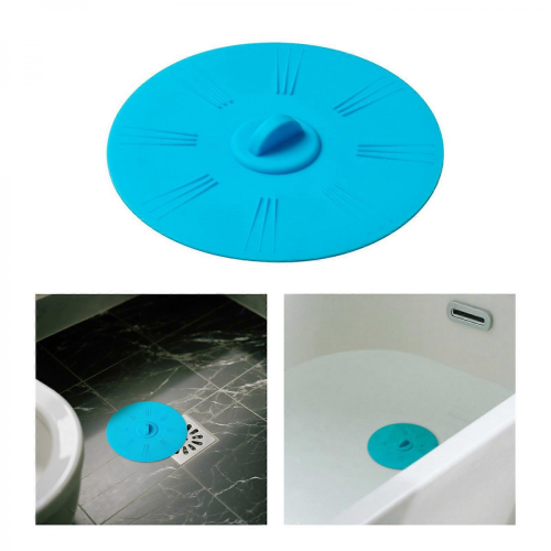 greySilicone Drain Plug 15cm Leak Proof Water Stopper Flexible Bathroom Kitchen Sink Protector Durable Silicone 1