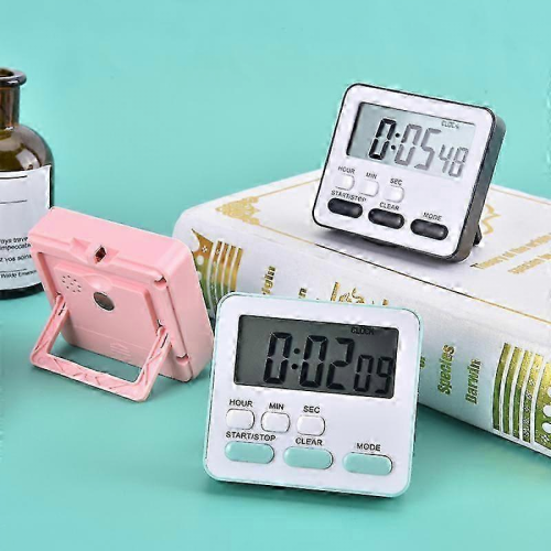 white2025 Digital Display Cooking Alarm Clock Kitchen Timer Sleep Stopwatch Clock House 1