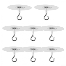 Ganci da soffitto per piante, 8 pezzi, staffe metalliche con fermagli di sicurezza per interno ed esterno
