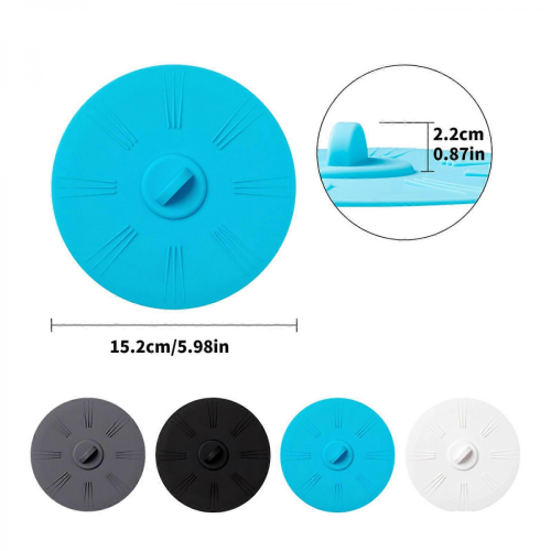 greySilicone Drain Plug 15cm Leak Proof Water Stopper Flexible Bathroom Kitchen Sink Protector Durable Silicone 2