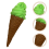 Ice Decorations Artificial Ice Cream Toy Model Green Cone .00X6.00X6.00CM 1Pack 5
