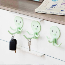 Organisateur mural crochet vert mignon pour cuisine et salle de bain, sans clous, pour porte, chapeaux, clés et écharpes