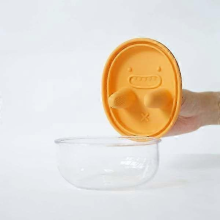 Boîte à goûter anti-déversement 2025 - Organisateur de cuisine, boîte à goûter facile à nettoyer, organisateur de biscuits Orange