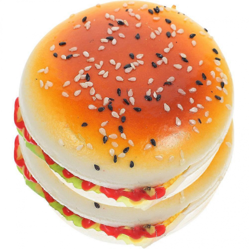 Echte Burger-Attrappen aus PU-Leder, 2er Set