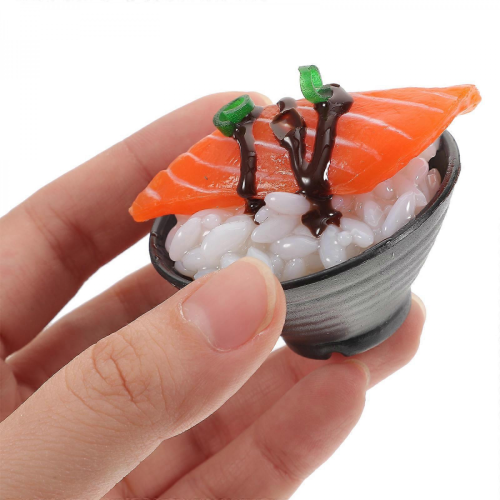 Toy Food Beef Rice Model for Pretend Play 2Pcs Kitchen Accessories 2