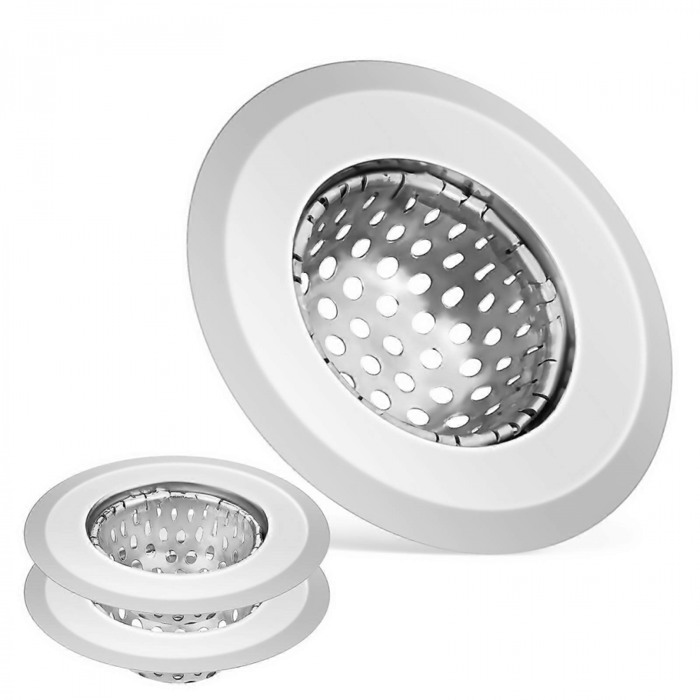Kitchen Sink Strainer For Residue Filtration Stainless Steel 3Pcs Set 393478401265