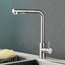 Brushed Nickel-3042025 Shinesia Kitchen Faucets Stainless Steel Gourmet Kitchen Mixer Tap Pull Out Hotcold Water Black/brushed Nickel