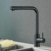 Matte Black-3042025 Shinesia Kitchen Faucets Stainless Steel Gourmet Kitchen Mixer Tap Pull Out Hotcold Water Black/brushed Nickel