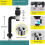 Flexible Sink Drain Pipe with Kitchen Sink Strainer, Odor Blocking Adjustable Hose Set of 2 5