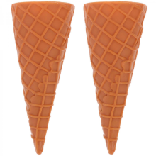 Mini-Eiswaffeln aus Kunstleder zum Spielen, 2 Stück