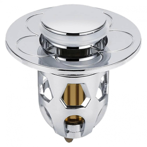 SilverCore Push Type Sink Stopper Quickly Seal And Drain Water Leak Proof Compatible With Kitchen Bathroom 2025