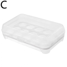 Boîte de conservation d'œufs White2026 en plastique, 15 œufs, pour cuisine et réfrigérateur.