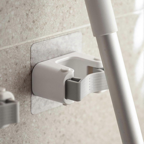 Broom Holder Wall Mount 2PCS Weatherproof NoDrill Mop Organizer for Kitchen Bathroom Garage 1