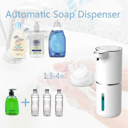 2025 Touchless Foam Soap Dispenser, 380ml USB Rechargeable Automatic Foaming Soap Dispenser with 4 Adjust 1