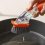 OrangeAutomatic Soap Dispenser Scrubber With Comfortable Grip For Kitchen Cleaning Tasks for Pool Walls, Bathroom, Grout 5
