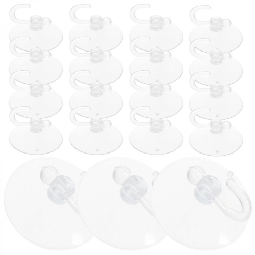 Lot de 100 crochets à ventouse transparents multifonctionnels en PVC