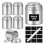 Silver6-Pack Small Tea Tins with Double Airtight Lids for Loose Leaf Storage, 8 Fl Oz Kitchen Containers 1