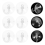 Lot de 100 crochets à ventouse transparents multifonctionnels en PVC 5