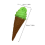 Ice Decorations Artificial Ice Cream Toy Model Green Cone .00X6.00X6.00CM 1Pack 2