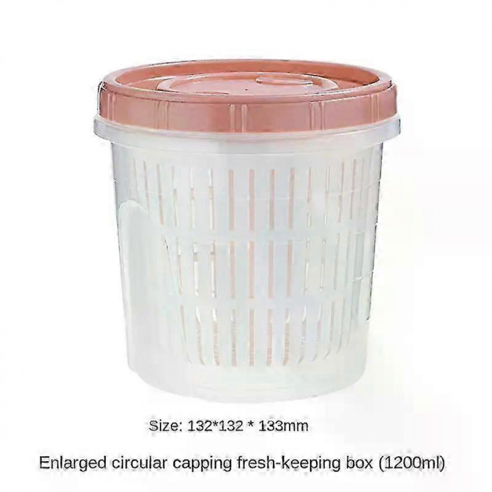 Powder1.25l2025 Refrigerator Storage Box Kitchen Food Vegetable Fruit Storage Box Drain Basket Storage Containers Fridge Organizer Storage Box 393478402729