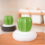 Creative Cactus Cleaning Ball Dish Washing Brush for Household Users Black 1Set 5