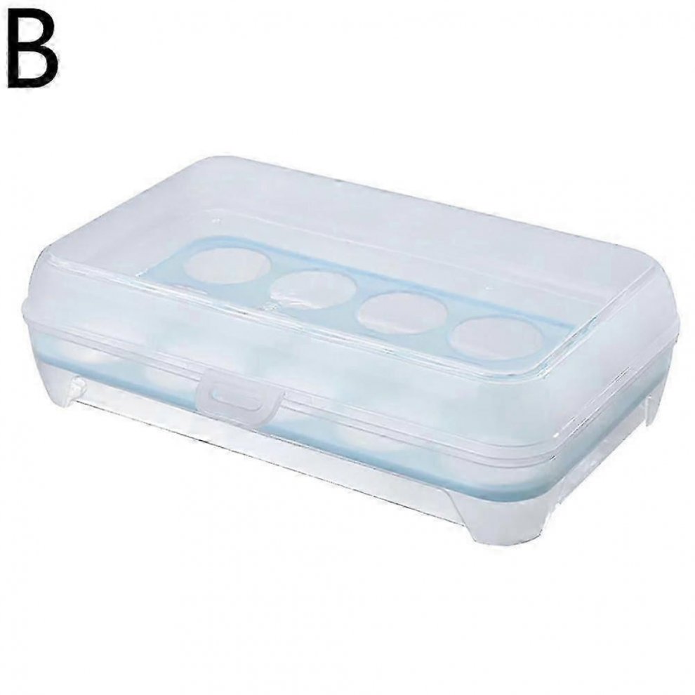 Blue2026 Egg Preservation Plastic Case Box Holds 15 Eggs Home Kitchen Refrigerator 3807464165446