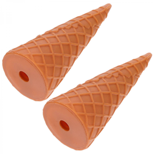 Mini Artificial Ice Cream Cone for Playing Simulation Food Dessert 2Pcs 2