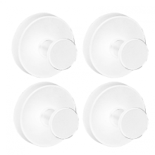 WhiteFour Pack2025 Rustproof hooks for home no-drill durable suction cup