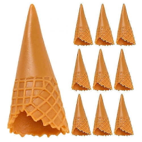 2025 15pcs Empty Ice Cream Cone Model Mini Ice Cream Cone Artificial Ice Cream Cones