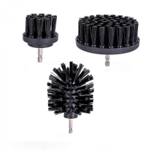 Kit di spazzole per trapano elettrico da 3 pezzi, spazzola per la pulizia di tappeti, vetri, auto, cucina, bagno, WC, pulizia domestica, nero