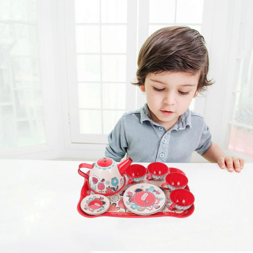 Set da tè per bambini e ragazze, gioco di finzione per bere il tè, 1 kit giocattoli 1