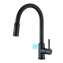 2025 Matte Black Kitchen Faucet 3 in 1 Stretch Sprayer, Touch Screen Faucet Kitchen Drinking Tap, Kitchen Sink Faucet 1 Hole Single Handle