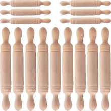 2025 30 pezzi di mattarello in miniatura in legno, piccolo mattarello per pasta, giocattoli per bambini