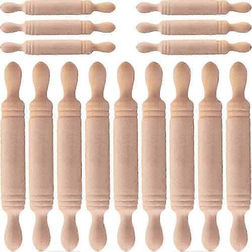 2025 Mini Mattarelli in Legno, 30 Pezzi per Pasta e Gioco Bambini