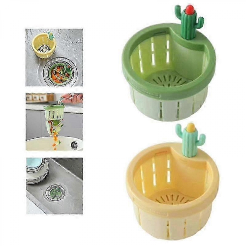 2025 Cactus Sink Drain Filter, Push to Dump, Sink Drain Basket Filter, Kitchen Garbage Collection Filter 2