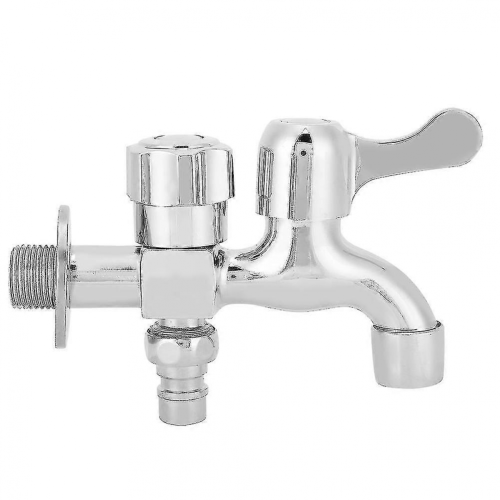 Rubinetto a doppia uscita in lega d'argento G1/2 130x85mm 2025 1