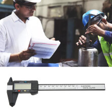 Digital Caliper 6in LCD Screen, 150mm, Black, Inch & mm Converter
