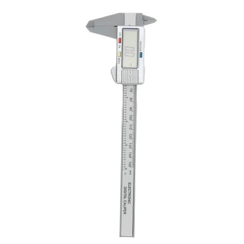 Digital Caliper 6in LCD Screen, 150mm, Silver, Precise Measurement