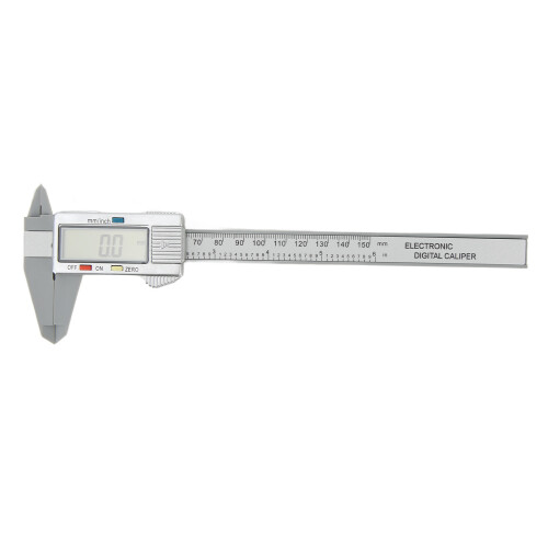 Digital Caliper 6in LCD Screen, 150mm, Silver, Precise Measurement 1