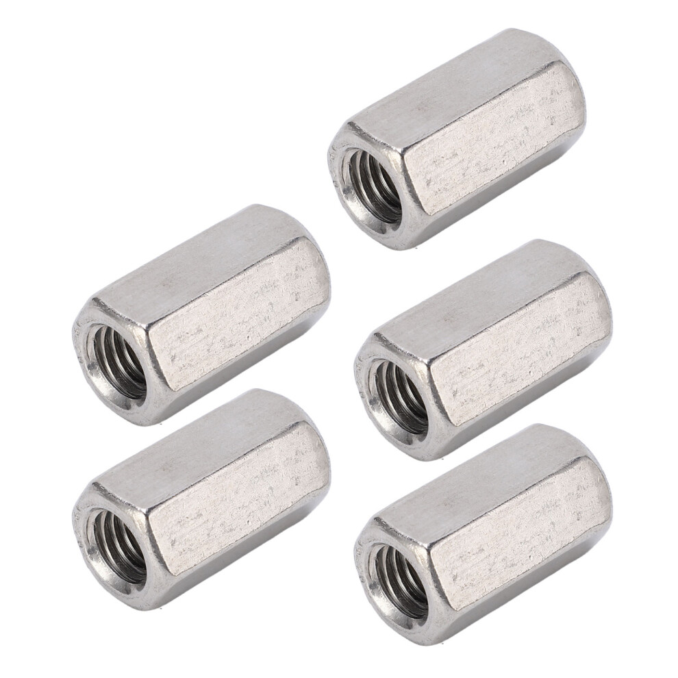 M12 X 1.75 19L 35Mm Stainless Steel Hex Coupling Nut, Silver 8271371546035