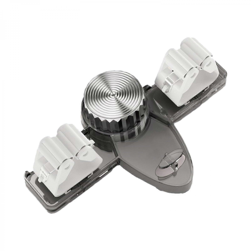 Broom and Mop Holder Wall Mounted NoDrill SpaceSaving Organizer for Bathroom Kitchen Grey