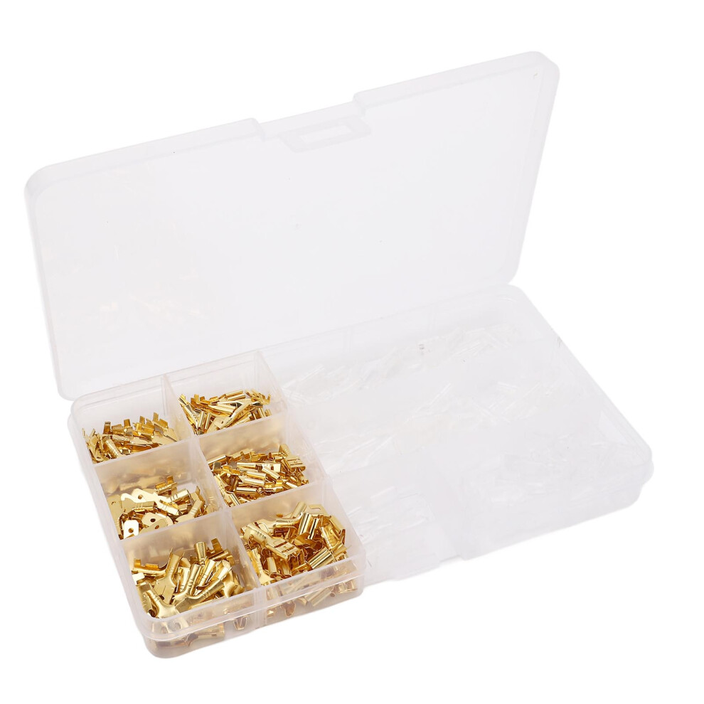 270Pcs Brass Terminals Kit With 2.8Mm 4.8Mm 6.3Mm Spade Connectors 7901371546384