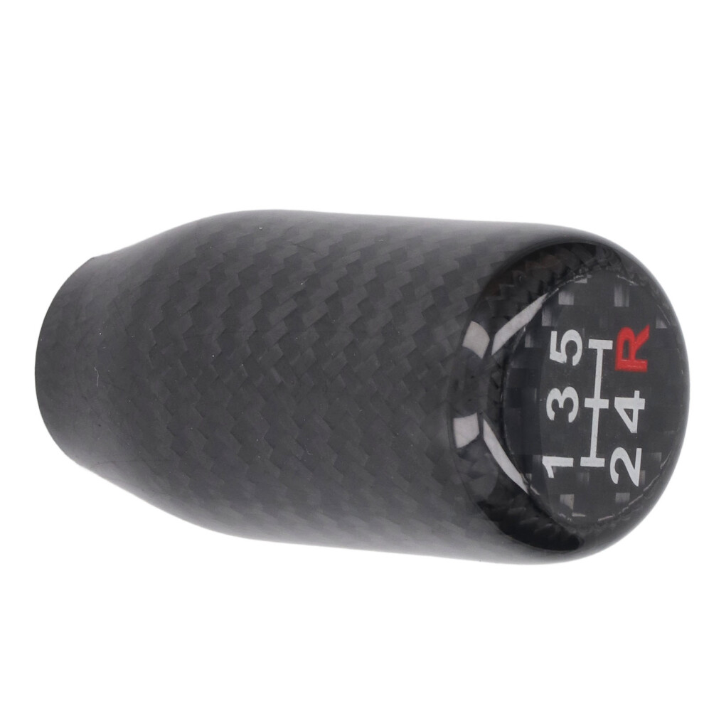 Stylish Carbon Fiber Gear Shift Knob 5-Speed Manual/Automatic Fit Black 8431371546828