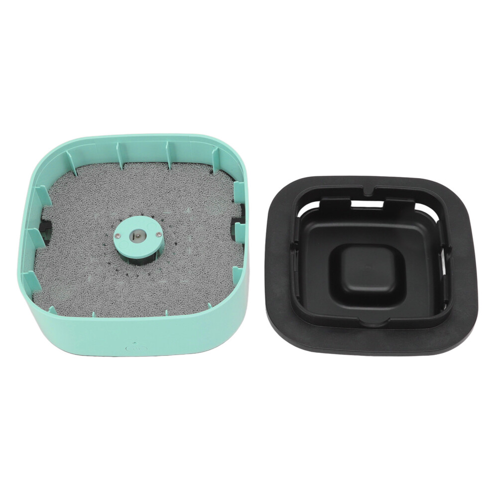 Green Multifunctional Smokeless Ashtray With Negative Ion Air Purifier, 13X13x7cm