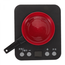 Ensemble de cuisine pour enfants avec plaque à induction sonore et lumineuse (19,5 x 16,3 x 3,5 cm).