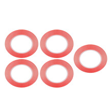 5Pcs Heavy Duty Double Sided PET Tape 4mm Red for Crafts & Gift Wrapping