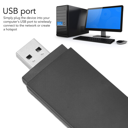 Mobiler WLAN-Hotspot 4G LTE 150 Mbit/s USB Schwarz 2