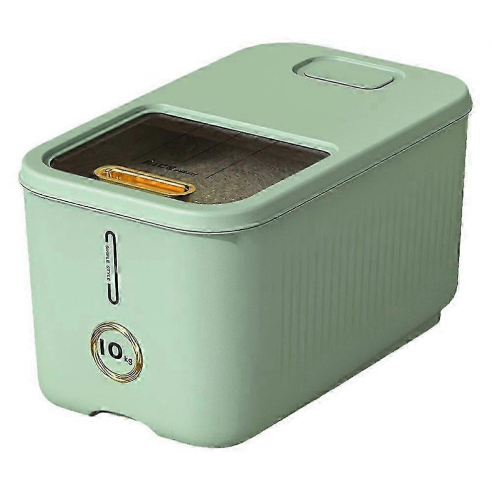 2025 Grain Dispenser Rotation Insect Proof Moisture Proof Rice Box Sealed Jar Storage 10Kg/15Kg Kitchen Containe Rice Storage Box With Lidgreen 5008878213039
